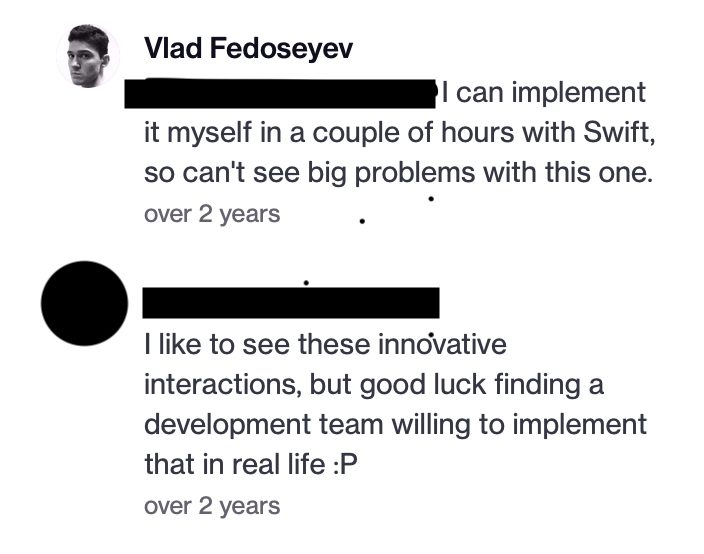 Developer responses