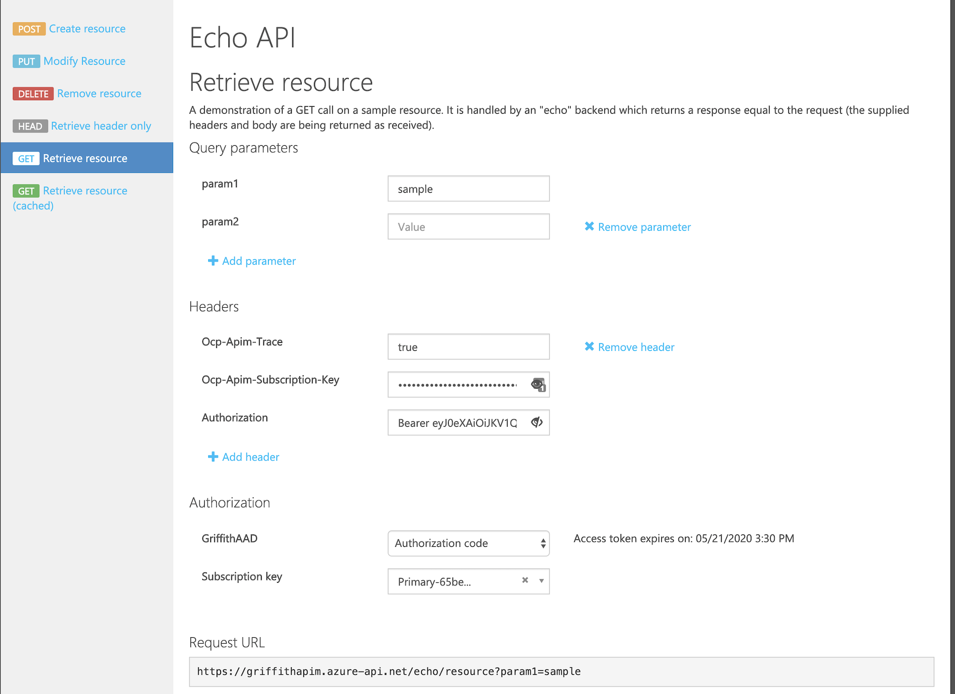 API Management Test Top