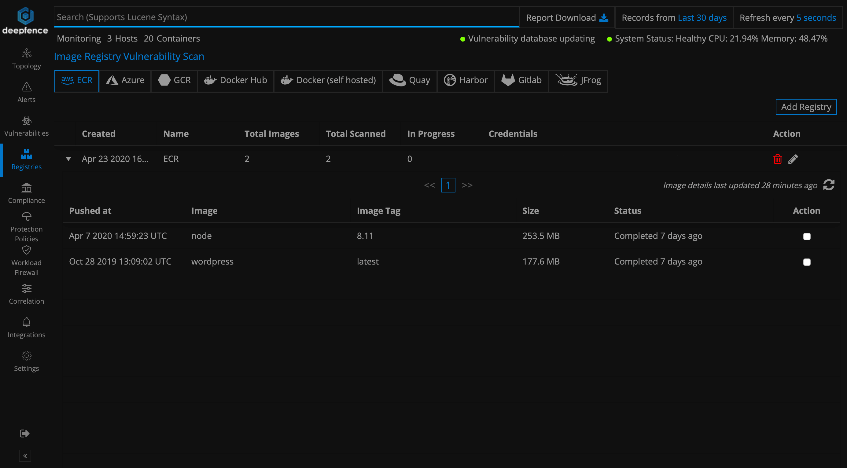 Registry Scanning