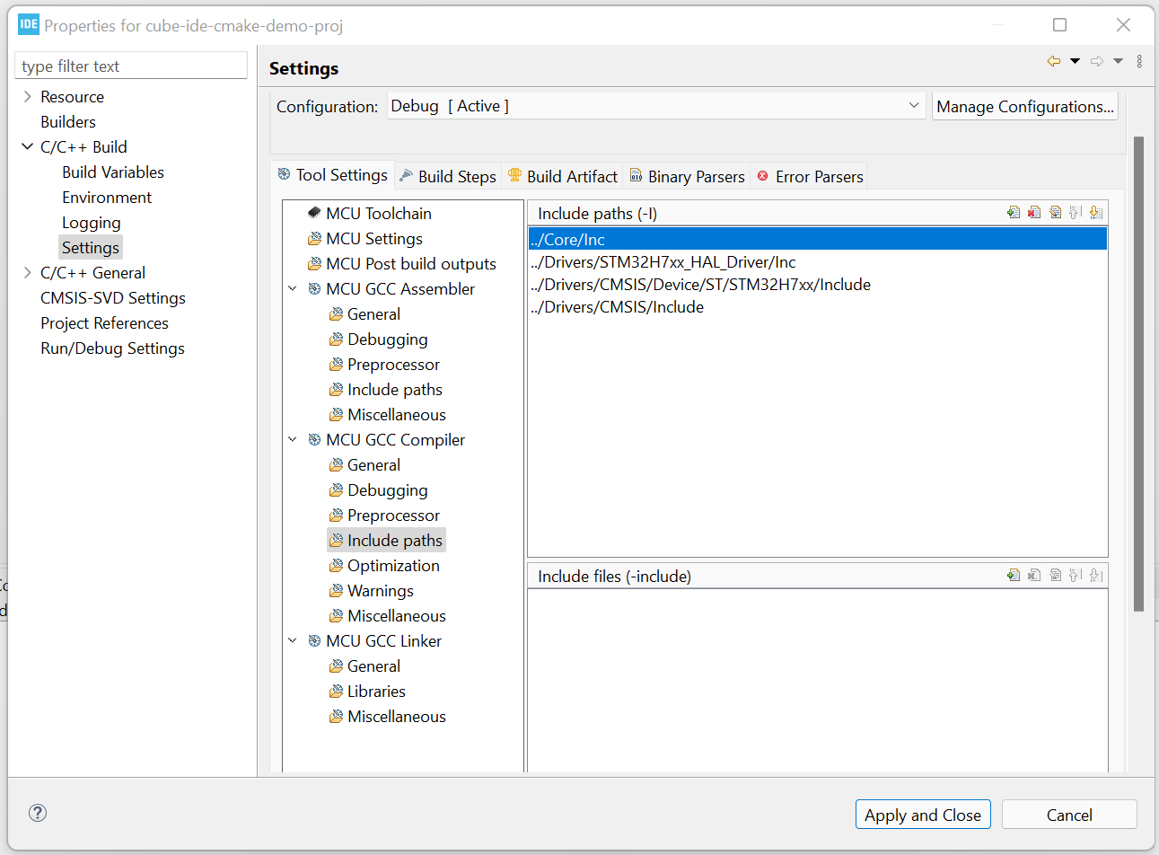 STM32CubeIDE - include paths