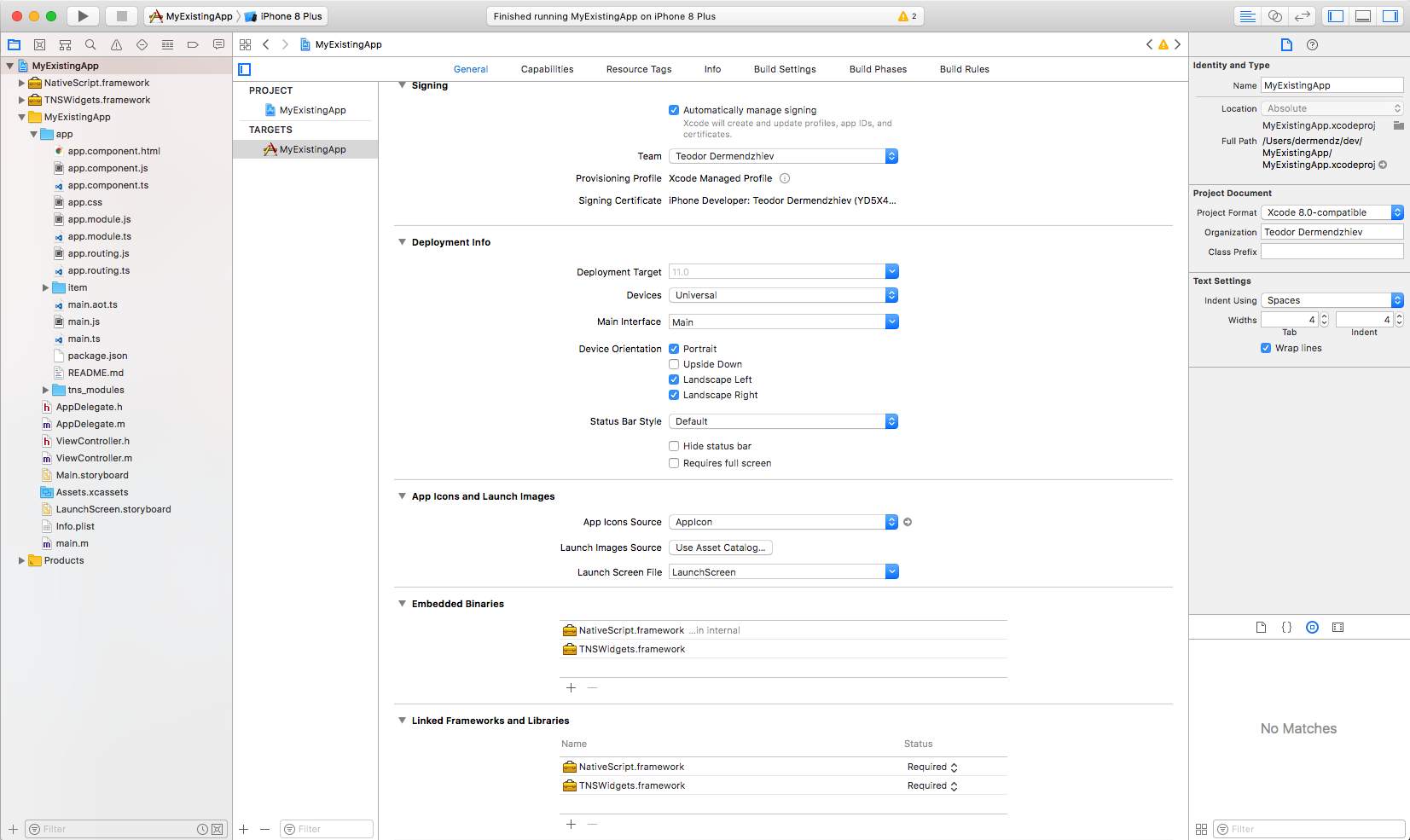 Copy your NativeScript