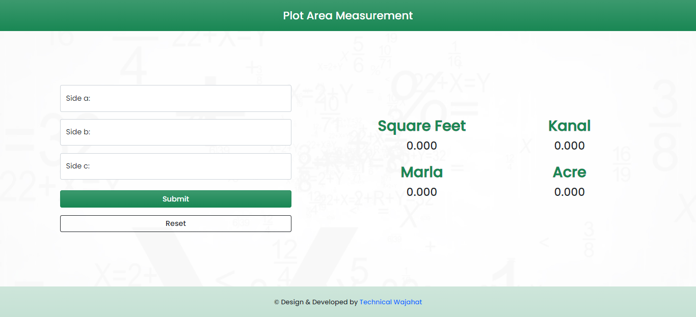 Plot Area Measurement Site Preview