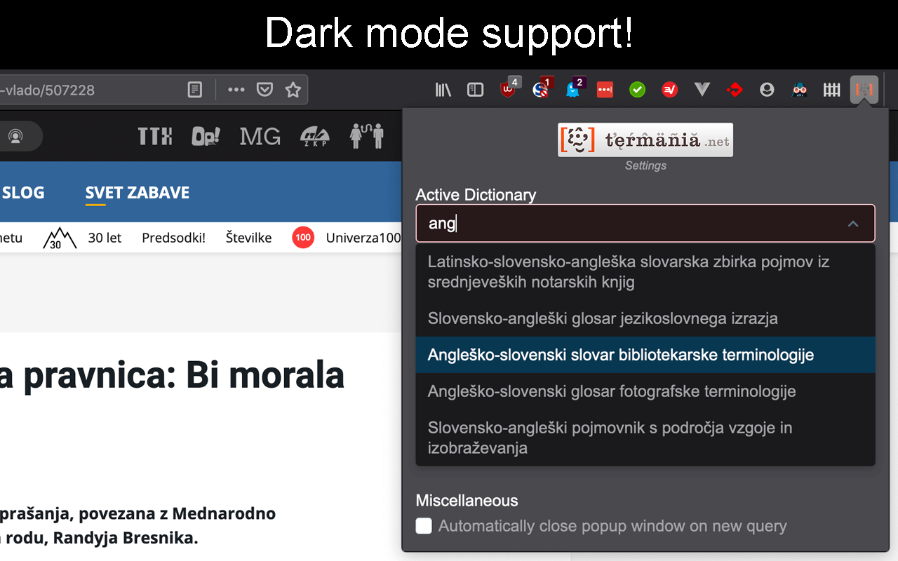 Dark mode