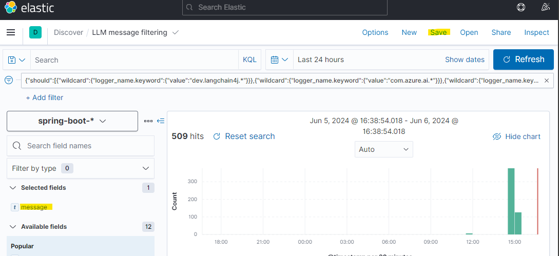 Save Kibana view