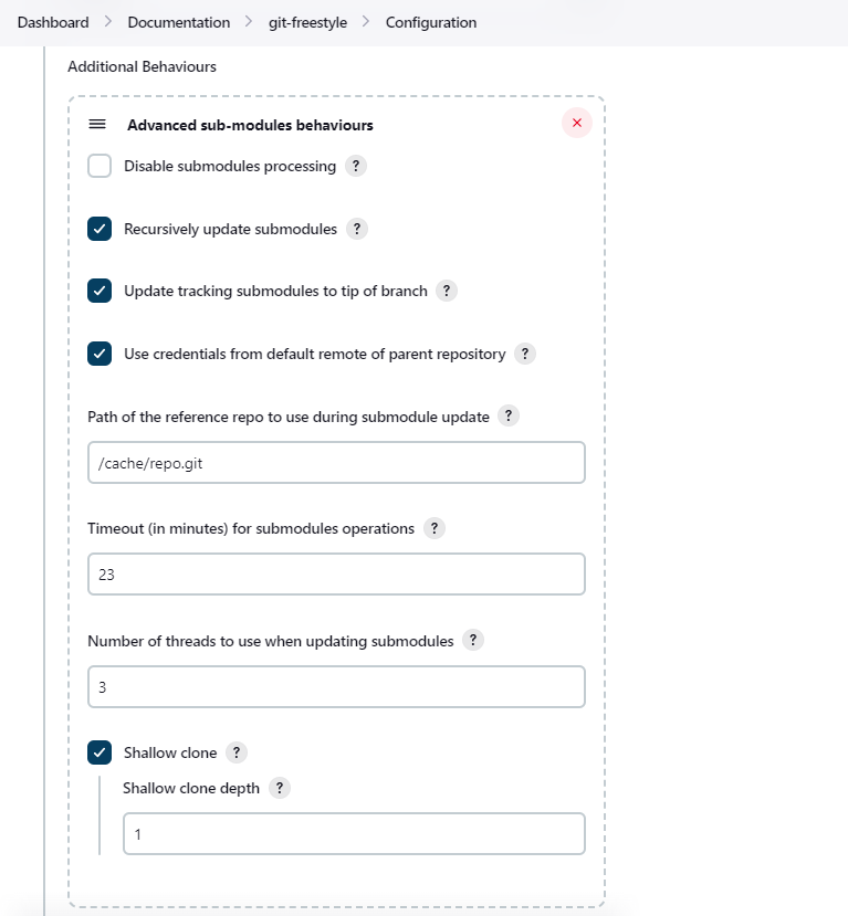 Advanced sub-modules behaviours