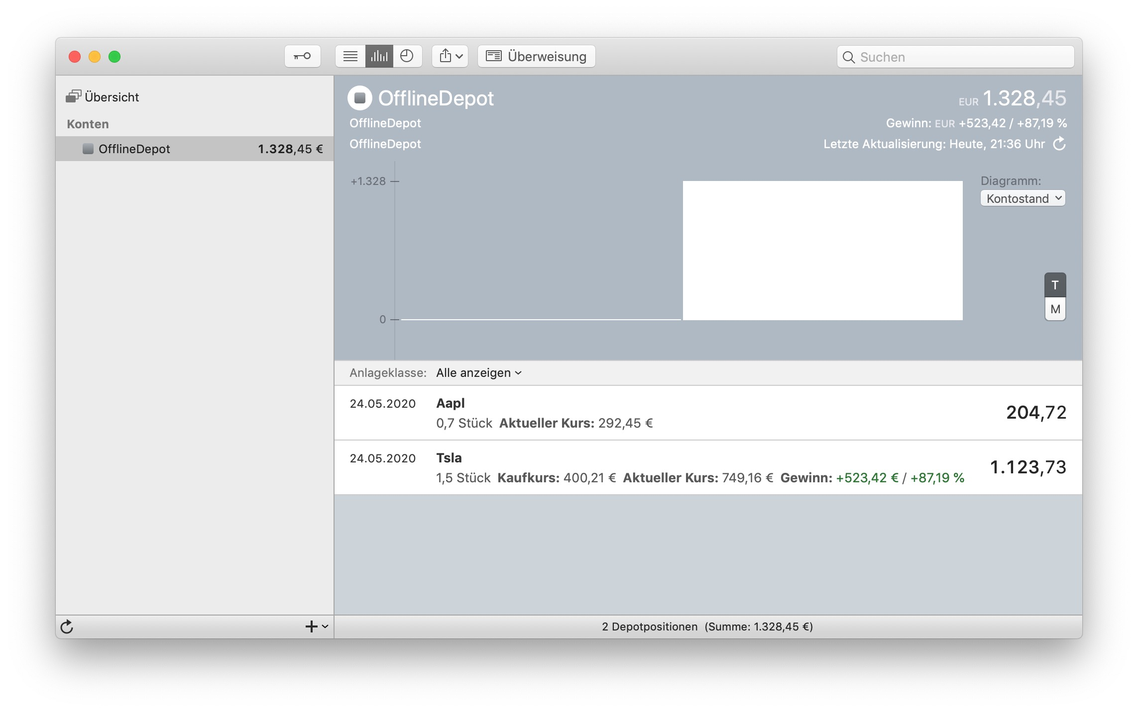 MoneyMoney screenshot with StockPortfolio Balance