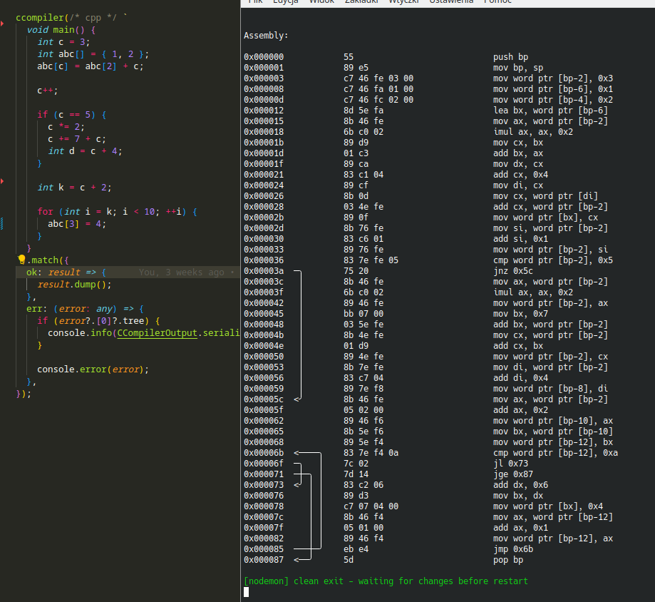 C Compiler Assembly