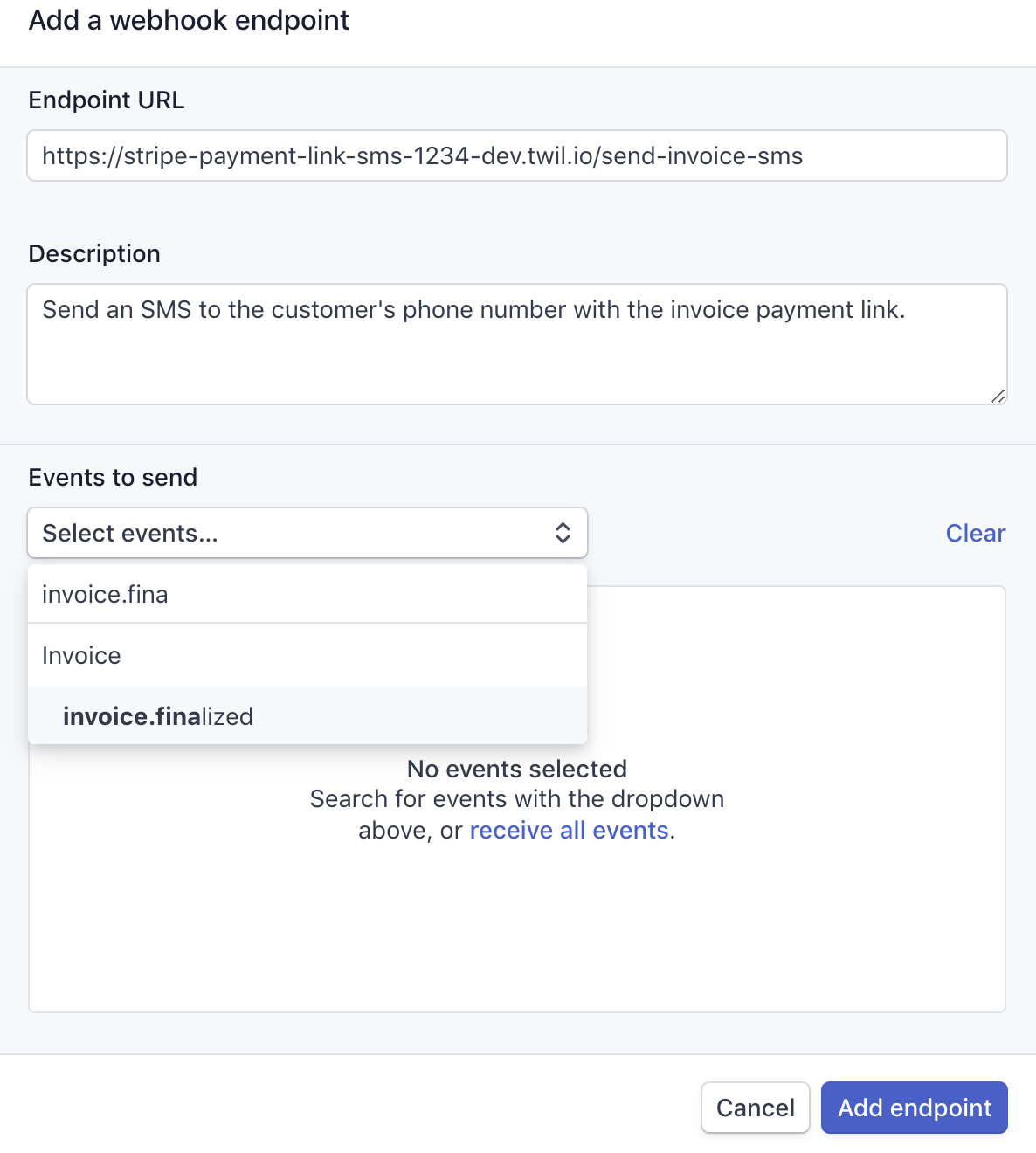 Stripe Dashboard screenshot