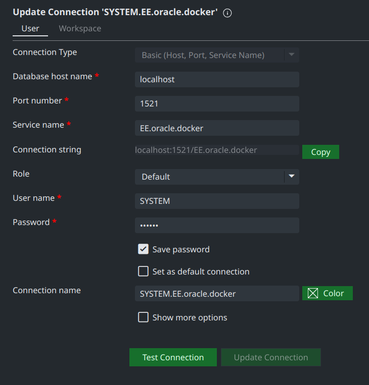 sqldeveloper-login