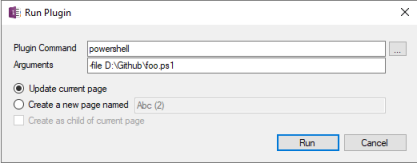 Plugin Dialog