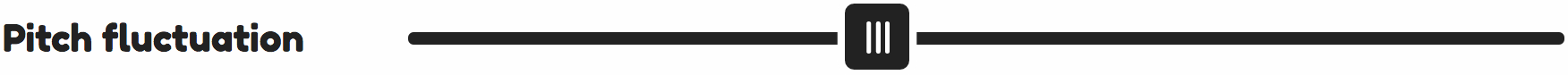 The fluctuation control is available under the track's settings and is provided as a range input.