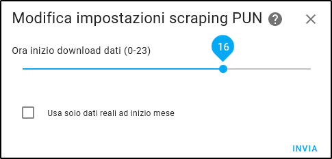 Screenshot impostazioni