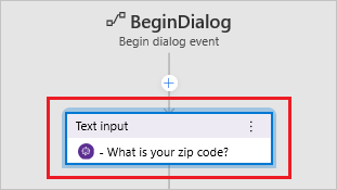 Select the textInput action