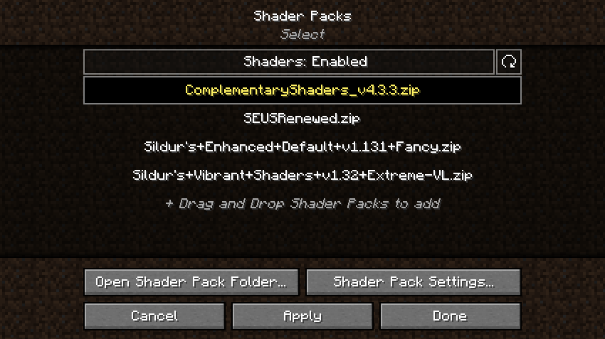 shaderenabled