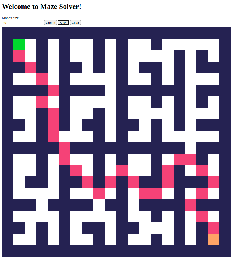 Solving Maze