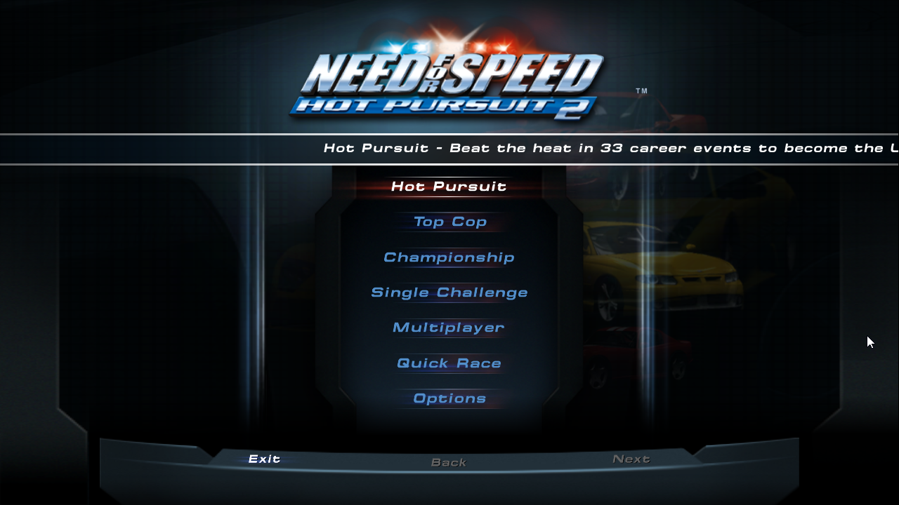 Main menu