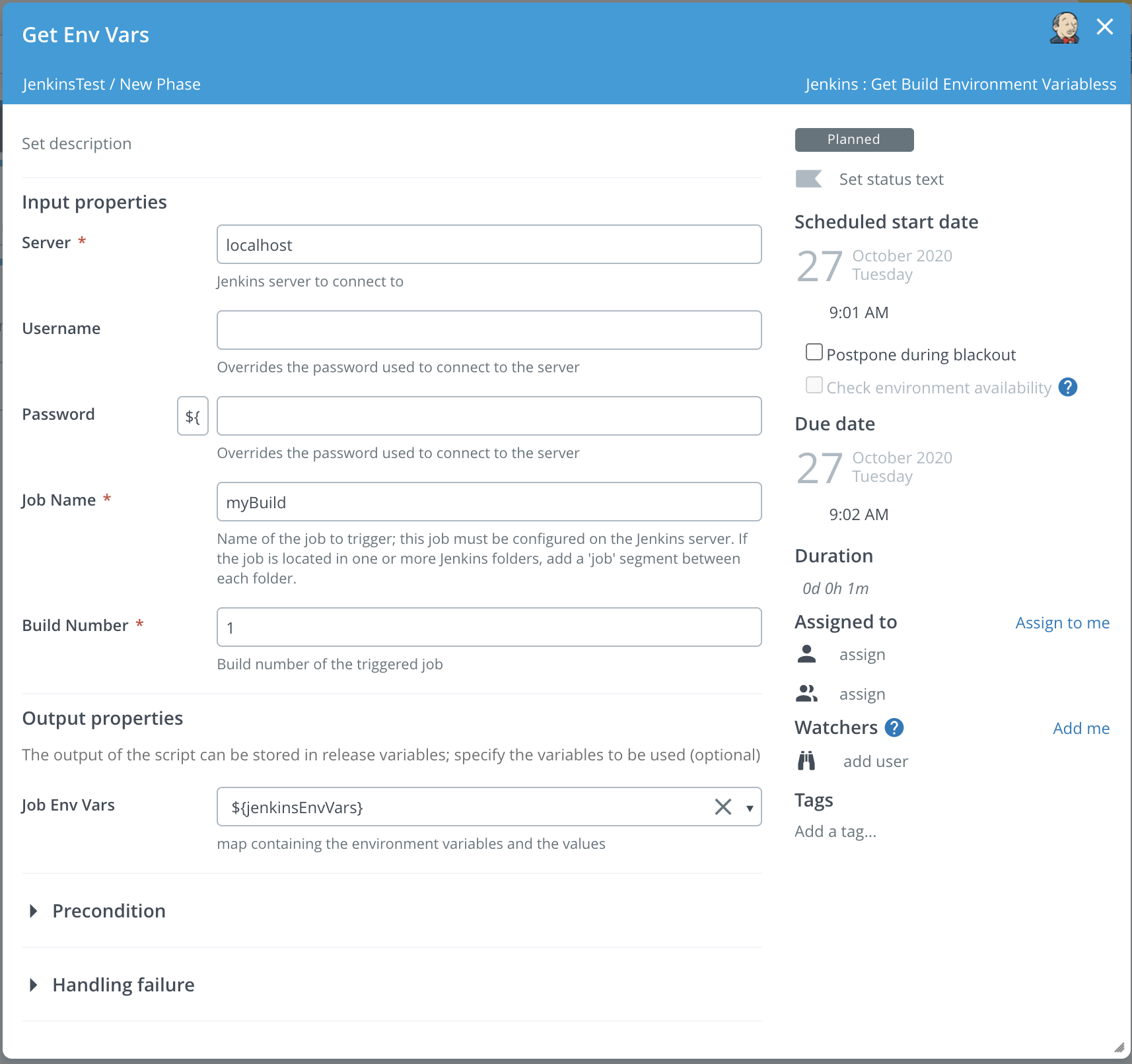 Jenkins GetEnvironmentVariables