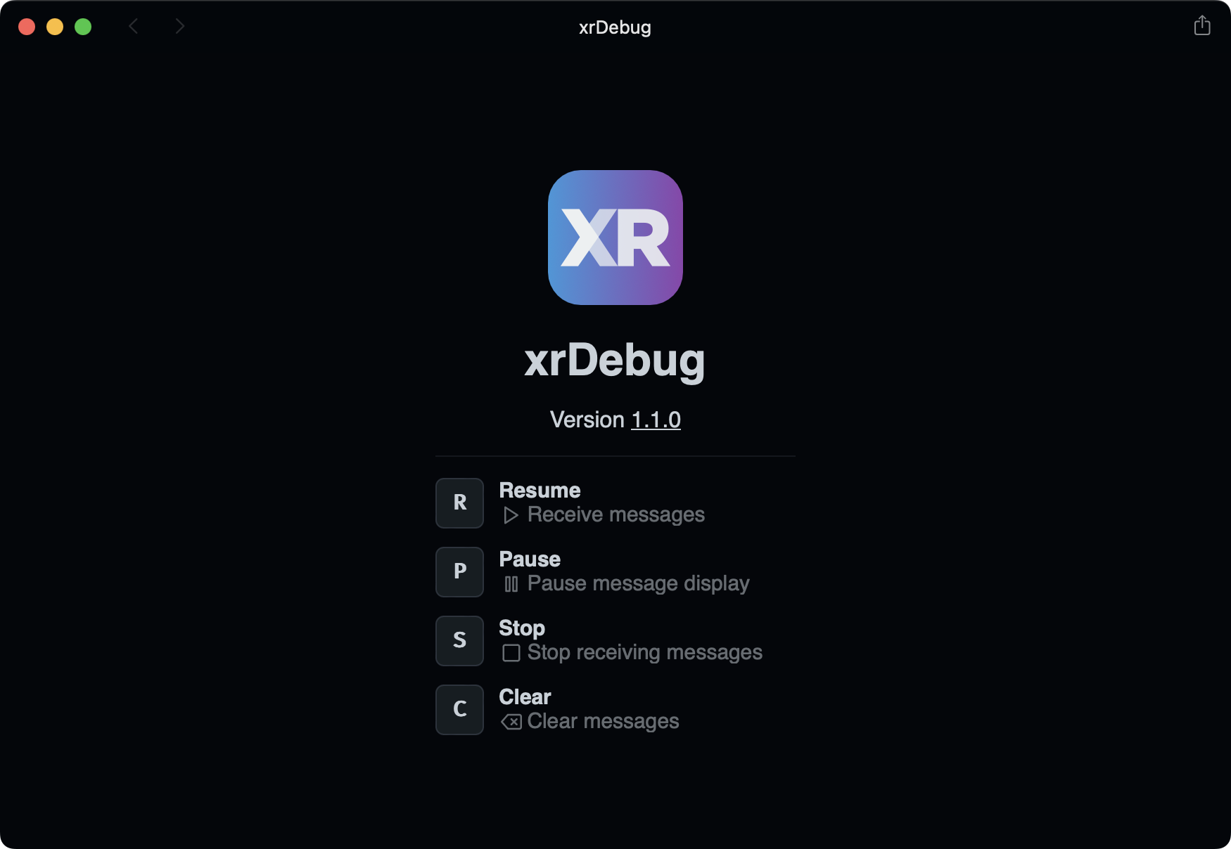 xrDebug dark