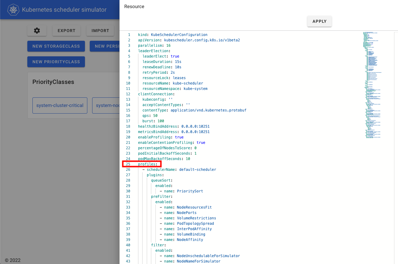 configure scheduler