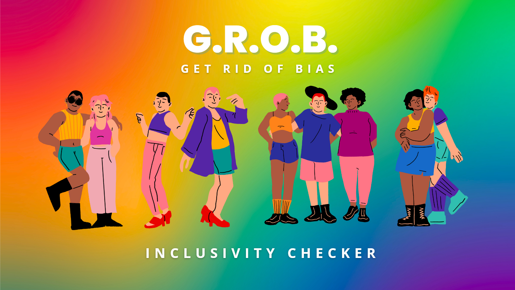 GROB - Get Rid Of Bias Inclusivity Checker Pride Banner