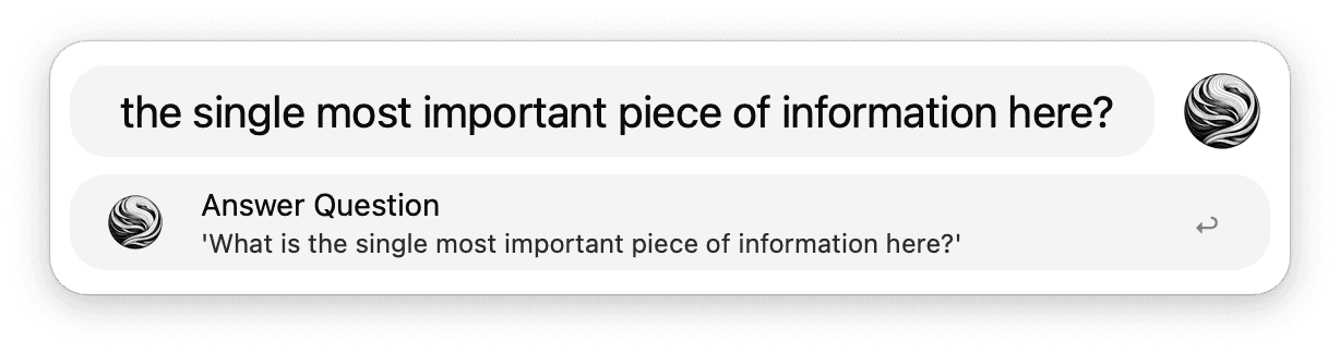 Inference Actions List Preview Custom Question