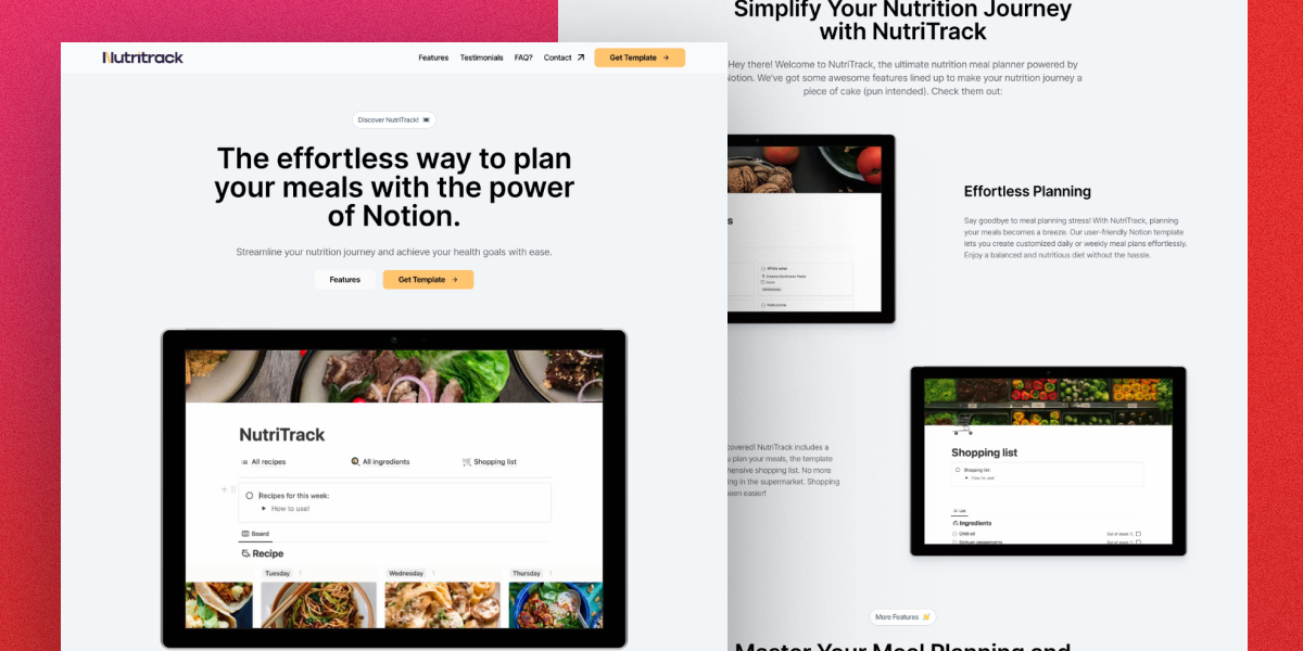 NutriTrack Mockup