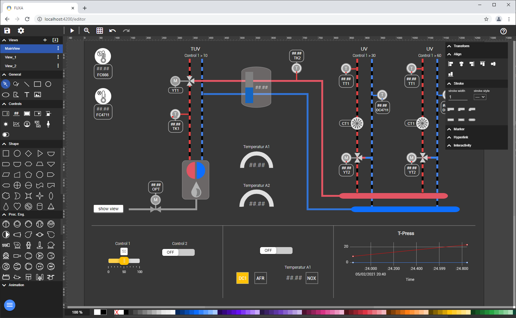 fuxa editor