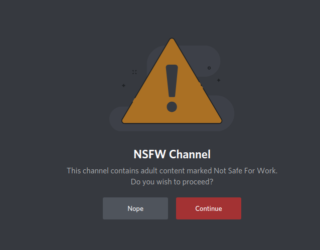 NSFW Channel Warning