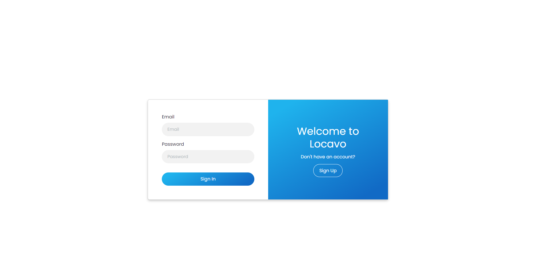 Login page