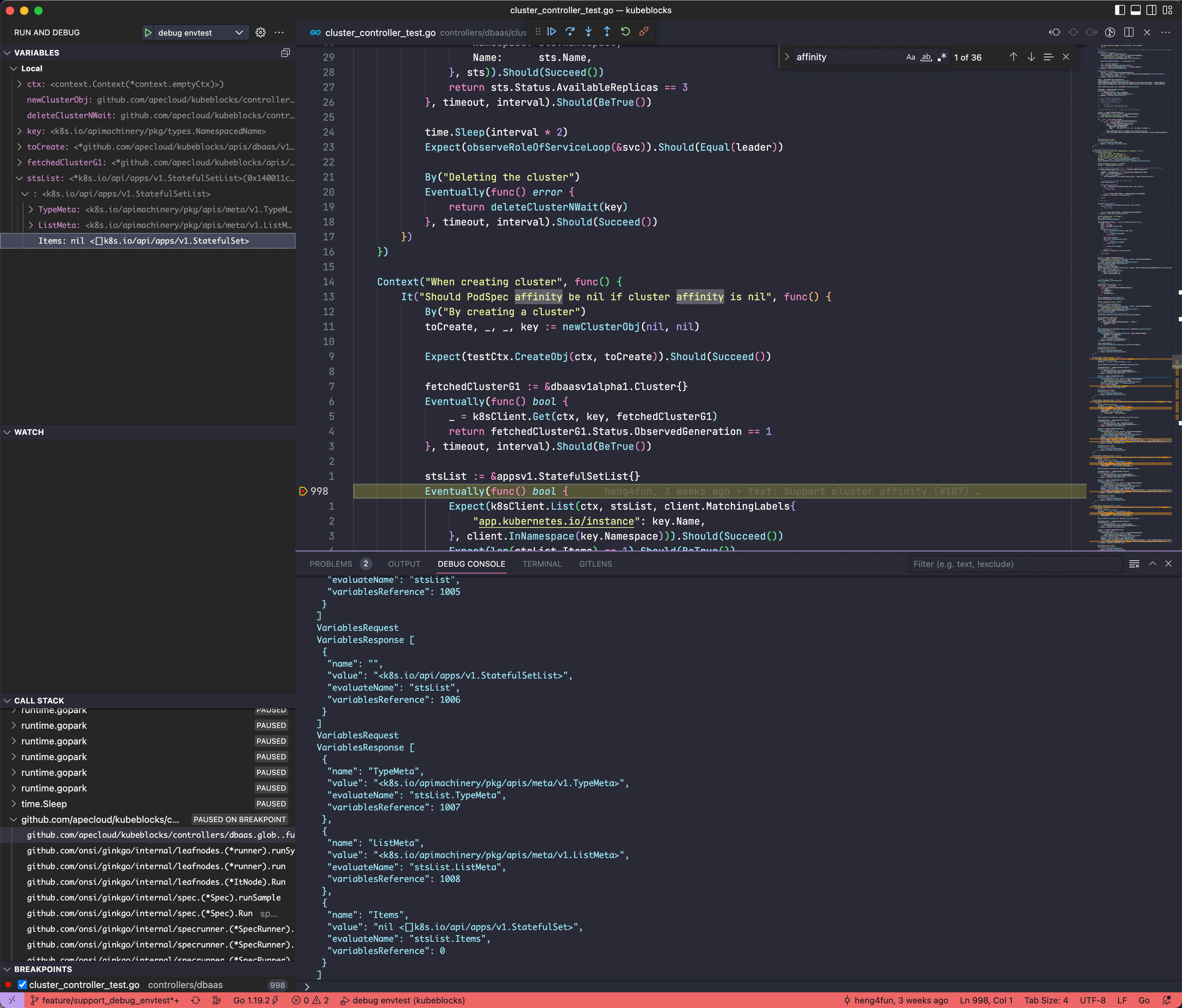 vscode debug result