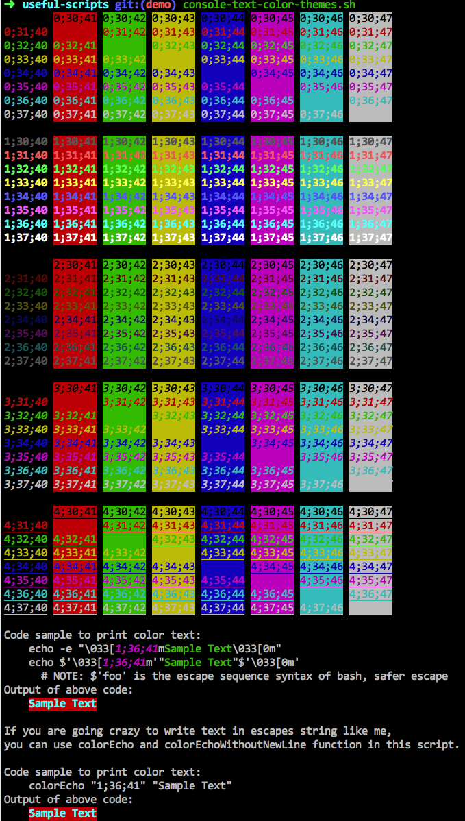 console-text-color-themes.sh的运行效果图